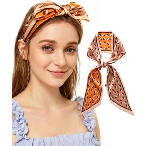 Purse Scarf for Handbags Long Skinny Scarf Bandana Silk Feeling Head Scarf Hair Neck Scarves for Women Bag