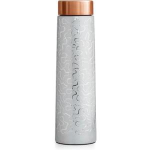 100% COPPER BOTTLE 34oz  Evokes the wave-like designs and copper lid for Healthy Hydration.