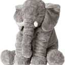 Giant Stuffed Animals Doll Elephant Stuffed Animal, 24" Stuffed Elephant Plush Toy Gifts for Girls Boys Gray