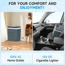 TopAutoGear 25L Portable Electric Cooler & Warmer, Small Refrigerator with Handle, 110V AC and 12V DC Car Fridge, Camping/Outdoor/Travel Cooler for Vehicles & Trucks, Grey