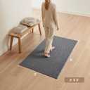 Sunfly 3x5 Washable Area Rug with Non Slip Rubber Backing Dark Grey