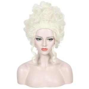 Linfairy Short Blonde Wig for Women fits 50s 80s Costume