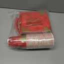 Valentine's Day Party Supplies Red Heart Love Disposable Paper Plates Napkins Cups plastic Tablecloth for Valentine's Day, Engagements, Anniversary, Birthday Party Serve 25