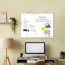 Dry Erase Board for Wall, 24" x 18" Double-Sided Hanging Magnetic Whiteboard with 6 Markers, 6 Magnets and 3 Mini Sticky Notes, Large White Board for School, Home, Office