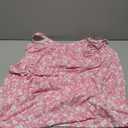 AVIIER Womens Nightgown Soft Cotton Sleeveless Sleep Shirts Wide Strap Nightshirts Full Slip Sleepwear (Large, Pink Flower)