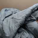 Bedsure King Size Comforter Set Mineral Blue - Bed in a Bag Bedding Set 7 Pieces, GentleSoft Pintuck Bed Set Gift for Family, Pinch Pleat Mineral Blue Comforter with Sheets, Pillowcases & Shams