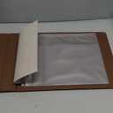 3 Rings Check Binder for End-Stub Deskbook Checks, 3 on a Page, Fit 3 & 9 Holes Check Faux Leather (9.1"x12.5") (Brown)