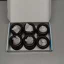 24 Pack Wooden Curtain Rod Rings with Clips, Farmhouse Retro Brown 1.77 Inch Inner Diameter for 1.3-1.5 Inch Curtain Rod Poles