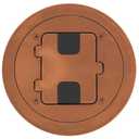 Bryant Electric RF406BN Pre-Assembled Flange, Cover, and Leveling Ring for Floor Boxes Poured in Concrete with 15A 125V Outlet Included, Brown