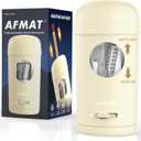 AFMAT Electric Pencil Sharpener, Fully Automatic Pencil Sharpener for 7-8mm Pencils & Colored Pencils, Auto in & Out, Rechargeable Vertical Hands-Free Sharpeners for Classroom/Home/Office PSX7(Beige)