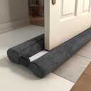 Under Door Draft Stopper Door, Sweep Weather Stripping, Double-Sided Windproof Seal Noise Blocker Window Breeze Blocker, Adjustable 30'' to 36'' Gap Filler, Grey (Gray)
