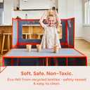 Superspace Giant Magnetic Fort Building Panels - The Big Set, Charcoal, 24 Panels, Life-Size Magnetic Tiles Kids, Build Forts Castles Rockets, STEM Toy Ages 3-10+, Eco-Felt, Indoor & Outdoor