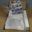 Shoe Organizer, 12 Pack Shoe Storage Shoe Organizer for Closet, Shoe Boxes Clear Plastic Stackable Shoe Storage Boxes for Size 13 (XX-Large, White)