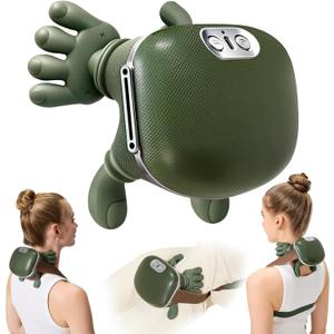 4D Wireless Neck Massager with Heat, Portable Bionic Massage with Real Human Hand Kneading, Neck Massager for Pain Relief Deep Tissue, Body Muscle Pain Relief, Perfect Relaxation Gifts for Men Women