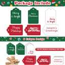 Christmas Gift Tags - 60 PCS Gift Tags for Christmas Presents with String | Xmas Ornaments Labels for Wrapping Paper Tissue Paper | Christmas Tree Decorations Name Tag Stickers for Gift Bags