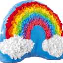 DBlosp Plush Craft Rainbow Pillow, Fabric by Number Art & Crafts, No Sewing, Making Your Own DIY Rainbow Pillow, Kids Project, Learning Fun, Ages 5+