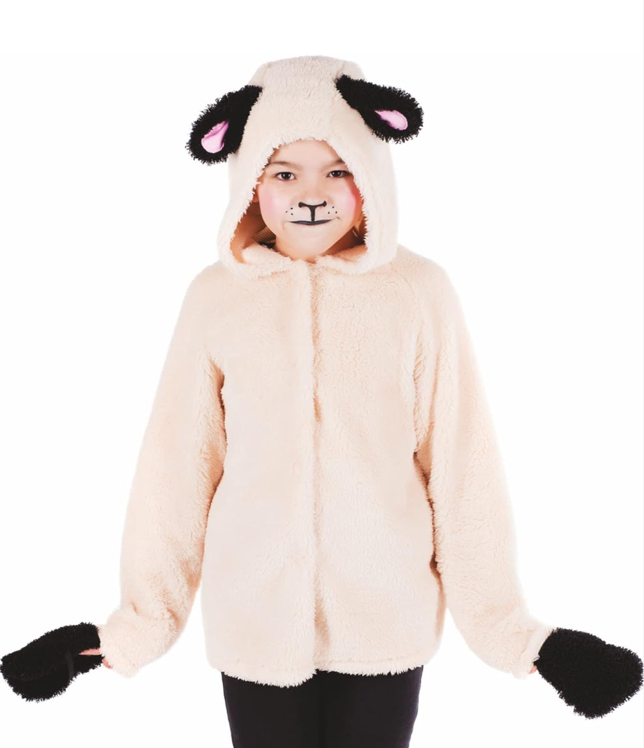 fun shack Sheep Costume for Kids, Sheep Costumes for kids, Sheep Costume for Girls, Sheep Costume For Boys, Lamb Costume Kids M