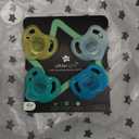 Tommee Tippee Ultra-Light Silicone Pacifier, 6-18 Months, Symmetrical One-Piece Design, BPA-Free Silicone Binkies, Blue/Green/Yellow, Pack of 4