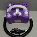 4-in-1 Electric Balloon Pump for All Balloons,Portable Dual Nozzle 600W Air Pump for Balloons,High Power Balloon Blower for Latex Foil 260q Mylar Balloon,Inflation Pool Float and Sports Balls (Violet)