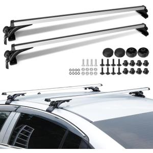 Max Loading 165lbs Universal Roof Rack Cross Bars, Upgrade Aluminum 48" Rooftop Crossbars Luggage with Adjustable Window Frame for Luggage Kayaks Skis Canoes Bicycles