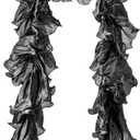Organza Boa, 1920s Women's Clothing Accessories for Concert Party Dance Show (Black)