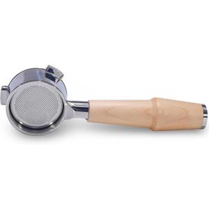 KNODOS Bottomless Portafilter 54mm Breville Compatible Maple Handle & Naked 1821 Gram Filter Basket, Fits Barista Express, Pro, Touch, Bambino, Infuser, Duo Temp Pro