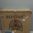 BEESTAR 20 Inch Floor Fan,High Velocity Fan with 3-Speeds&Adjustable Tilting Head,Heavy Duty Metal Industrial Fan for Shop, Garage,Commercial, Residential, and Greenhouse,Black (20 INCH)