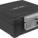 Fireproof and Waterproof Safe, fire safe document box with Sensor light, Portable Lock Box with Key Lock and Ergonomic Handle, 1 Hour at 1700°F, 72 Hours Waterproof 14.4 x 11.2