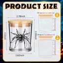 Ziliny 10 Pcs Halloween Horror Glass Candle Jars Empty Containers Bulk 7 oz Halloween Glass Jars with Cork Lids Tins for Holiday Candle Making Storing Biscuits Tea Party Favors Decorations