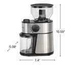 Hamilton Beach Electric Burr Coffee Grinder with Large 16oz Hopper & 18 Settings For 2-14 Cups, Stainless Steel (80385)