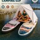 11'6"*35" Extra Wide Inflatable Stand Up Paddle Board, 450lb Capacity SUP with Center Fin for Beginners, Includes Adjustable Paddle, Pump, Backpack & Non-Slip Deck for Camping, RV & Adventure