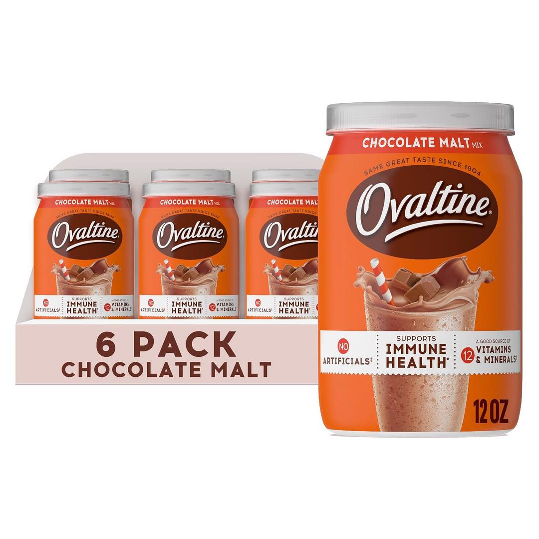 NESTLE OVALTINE Milk Flavoring Chocolate Malt (Pack of 6) (EXP 10/01/27)