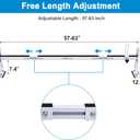 Van Ladder Roof Racks, Universal Cargo roof RackTrailer Ladder Rack ShelfLadder Shelves for Truck,Adjustable Length 56-64, Upgraded Anti Collapse 5-Section 2 Bars and 800 lbs Load Capacity