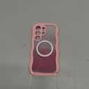 Hekodonk for Galaxy S26 Ultra Case Magnetic,[Cute Wave][Compatible with Magsafe][Built-in Tempered Glass Screen Protector] [Glitter Card] Full Body Bling Case for Samsung Galaxy S26 Ultra,All Pink