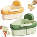 LLQ 2PACK Sink Strainer Basket,2025 New Upgraded Suction Cup Press Sink Drainer Basket,Automatic Dumping Sink Strainer Basket,Faucet Sponge Storage Rack