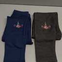 Cooraby 2 Pack Girls Winter Fleece Lined Leggings Girls Thick Warm Leggings Stretchy Thermal Tights Kid Winter Printed Pants 6-7Years Old