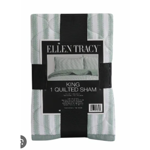 Ellen Tracy™ Stripe Single King Quilted Sham - Green