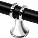 Alzassbg 10 Pack Matt Black and Silver Cabinet Knobs, 2 Inch(50mm) Cabinet Hardware T Bar Knobs for Cupboard and Drawers AL6097CP-MB (Single Hole Knobs)