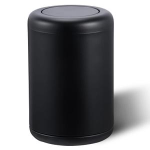 Waste Can 3 Gallon with Swing LidBrushed Stainless Steel Trash CanMetal Cylindrical Garbage CanBrass Wastebasket Bin for Bathroom,LivingRoom,Office,Kitchen,Bedroom,Hotel (Black) Waste Can 3 Gallon with Swing LidBrushed Stainless Steel Trash CanMetal Cylindrical Garbage CanBrass Wastebasket Bin for Bathroom,LivingRoom,Office,Kitchen,Bedroom,Hotel (Black)