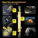 Under Hood Work Light Bar, 3000LM LED Magnetic Light Bar with Hooks, 5200mAh Cordless Rechargeable Hood Light for Mechanic/Car Repairing/Garage-Yellow