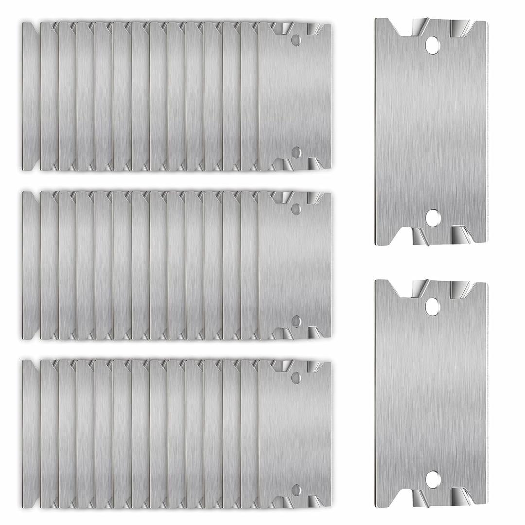 100PCS Nail Plates for Studs - Steel Safety Plates for Plumbing and Wiring Protection - 1.5 x 2.5 Inches Cable Protectors - Vital Anti-Nail Shielding for Construction Projects