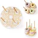 Donut Wall Stand,Doughnut Display Stand,Bagel Holder for Party, Dessert Table,Birthday, Wedding, Baby Shower, Bridal Showers,Party Supplies (Round)
