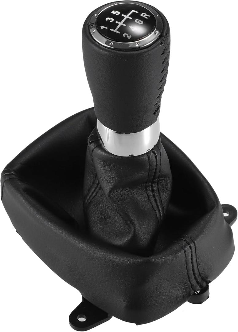 X AUTOHAUX 6 Speed Manual Gear Shift Knob with Gaiter Boot for Honda Accord VIII 8 MK8 2008-2014 for Honda Accord Tourer 2010