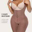 FeelinGirl Fajas Colombianas Moldeadoras Butt Lifting Shapewear Tummy Control Postpartum Faja Body Shaper with Zipper Crotch, Sienna (M)