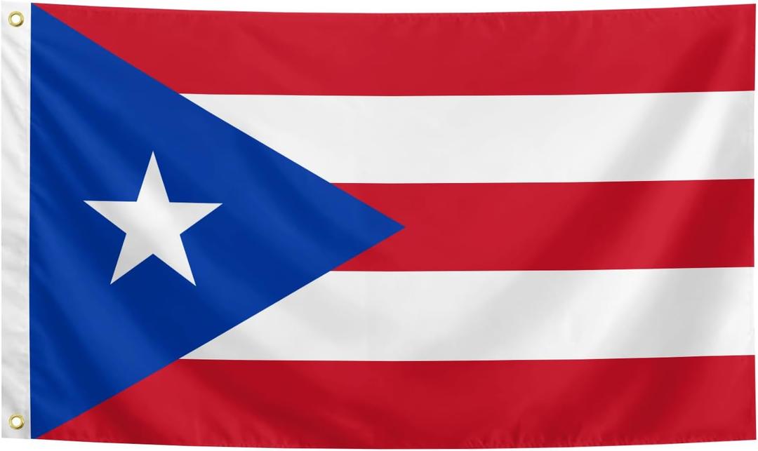 Puerto Rico Flag 3x5 Ft Puerto Rican National Flags with Brass Grommets and Double Stitched Vibrant Colors for Indoor Outdoor Party Decorations Bar Garden Street Decoration