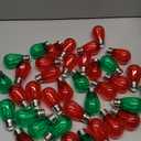 Christmas Red and Green S14 LED Light Bulbs Colored Bulbs Replacement String Lights 2 Watt E26 Base for Indoor Outdoor Village, Patio, Porch, Bistro Decor (50 Pieces)