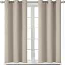 BGment Room Darkening Curtains 45 Inches Long - Grommet Thermal Insulated Drapes Window Treatment Curtains for Bedroom, 2 Panels, 38 x 45 Inch, Camel