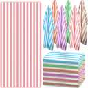 Preboun 24 Pcs Striped Beach Towels Bulk Oversized Pool Quick to Dry Bath Striped Towel for Hotel, Spa Hot Tub, Bath and Swim Summer, 28 x 60 Inches (Multicolored), Large