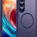 TOCOL Magnetic for Samsung Galaxy S25 Case, Upgraded Full Camera Protection, Compatible with Magsafe, Drop Protection Slime Clear Back Cover for Samsung Galaxy S25 6.2-Inch (Midnight Purple)