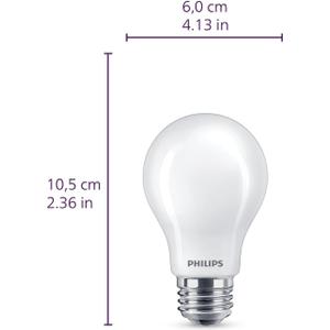 PHILIPS LED 40W A19 4-Pack Ultra Definition Soft White (2200K) 450 Lumen (5W = 40W) Dimmable Frosted Flicker-Free Light Bulbs